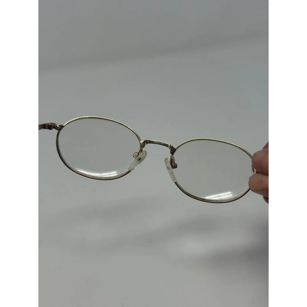 Nikon DuraTitan DT46 Gold Titanium Oval Eyeglasses Frames only 49-17 Vintage